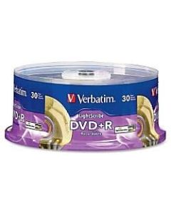 Verbatim 95091 DVD+R 4.7GB 16x LightScribe 30pk Spindle