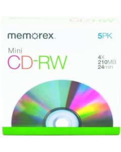 Memorex 4X 8CM Rewritable Pocket CD-rw in Paper Box