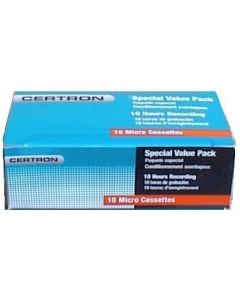 10 Qty Certron Blank Micro Cassettes 10 Hours of Recording