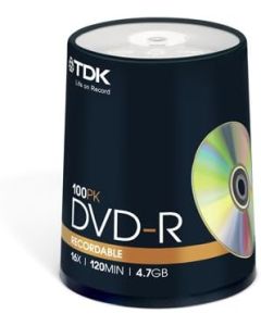 TDK 4.7GB 16x DVD-R 100-Pack Spindle (Discontinued by Manufacturer)
