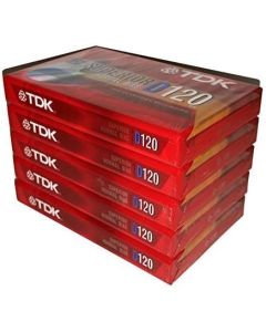 TDK Superior Normal Bias D120 IEC I / Type I For Everyday Recording Audio Cassette Tapes - 5 Pack by TDK