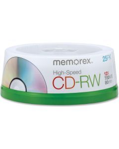 Memorex 80 Minute CD-RW 4x-12x High Speed 25 Pack Spindle