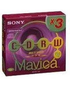 Sony 8cm CD-RW 3-Pack, 3MCRW-156A (Discontinued by Manufacturer)