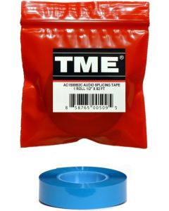TME Reel to Reel Audio Splicing Tape Blue Color 1/2" X 82' in TME Logo Poly Pack for RMGI, Quantegy, Maxell, AMPEX, ATR Media AC1S89B2C