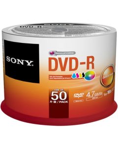 Sony 50DMR47PP 50 Pack Ink-Jet Printable DVD-R Bulk Spindle