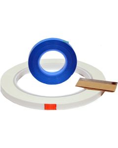 Open Reel Audio Leader Tape Kit Solid White 1/4" X 250 Ft with Splicing Tape for Maxell, RMGI, AMPEX, and ATR Tape TME PN ACLEADERKIT-A