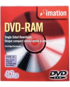 Imation IMN41529 DVD-RAM, 4.7 GB, Single Sided Rewritable (Discontinued by Manufacturer)