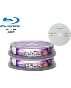Smartbuy 50gb 6X Blu-ray Bd-r Dl Dual Layer Double Layer Logo Blank Data Recordable Media Disc Spindle (20-Disc)