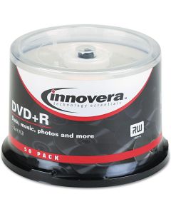 Innovera IVR46851 50-Piece/Pack 4.7 GB 16x DVD+R Recordable Discs - Silver