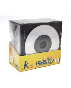 (10-Pack) Mini CD-RW Rewritable 21min 185mb 8cm CDR CD Blank Compact Disc + Jewel Case