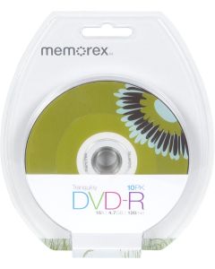 Memorex 4.7GB 16X DVD-R, 10 Pack Blister (32020033968)