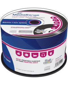 MediaRange CD-R 52x Black Vinyl Cake (50), MR226