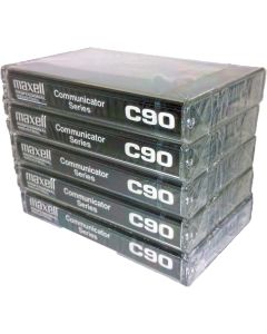 Maxell Professional Industrial Communicator Series C90 Audio Cassette Tapes - 5 Pack