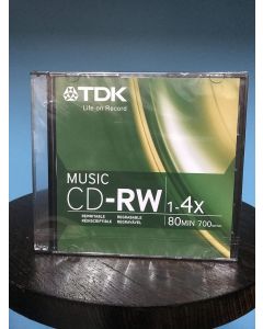 TDK Music 1X-4X 80-Min Digital-Audio CD-RW 5-Pak in Ultra-Slim Jewel Cases
