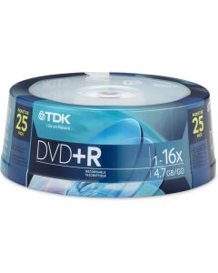 TDK 25 Pack of DVD+R Cakebox