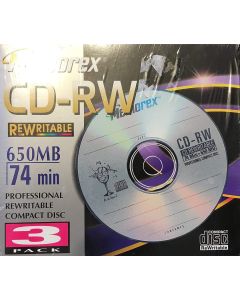 Memorex CD-RW Rewritable 650 MB 74 min Professional Rewritable Compact Disc