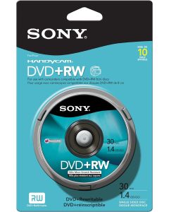 Sony 8cm DVD plus RW Spindle Skin Pack 10 Pack
