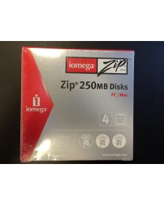 Iomega 4PK ZIP 250MB DISKS IN SLEEVES - PC/MAC (Discontinued by Manufacturer)
